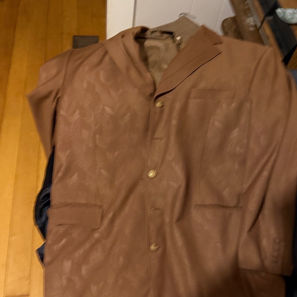 Brown Patterned Blazer - image 1